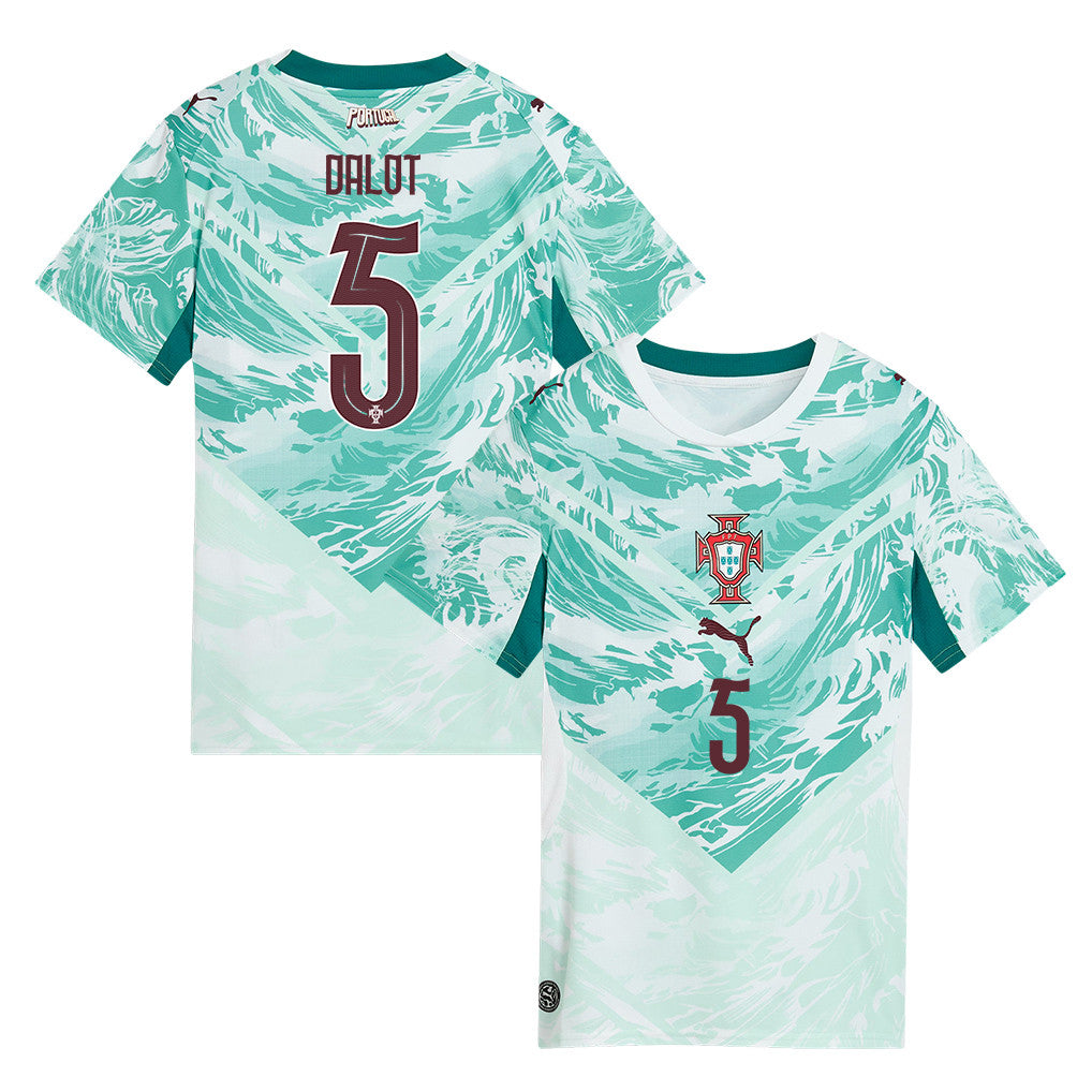 Diogo Dalot 5 Portugal National Team 2026 Women's Away Jersey - White