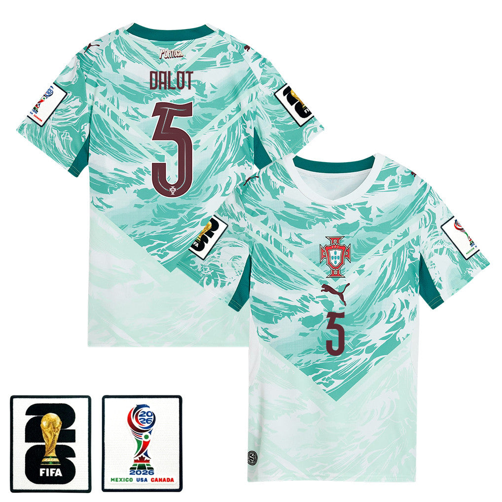 Diogo Dalot 5 Portugal National Team 2026 Women's Away Jersey - White