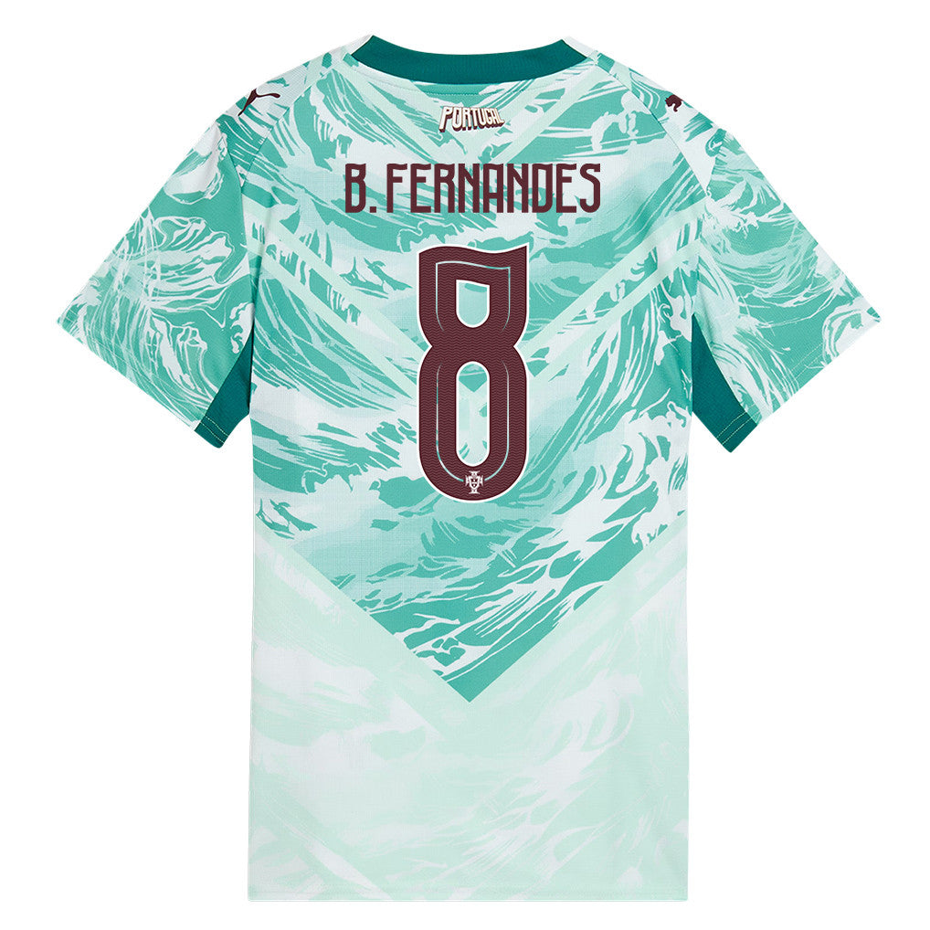 Bruno Fernandes 8 Portugal National Team 2026 Women's Away Jersey - White