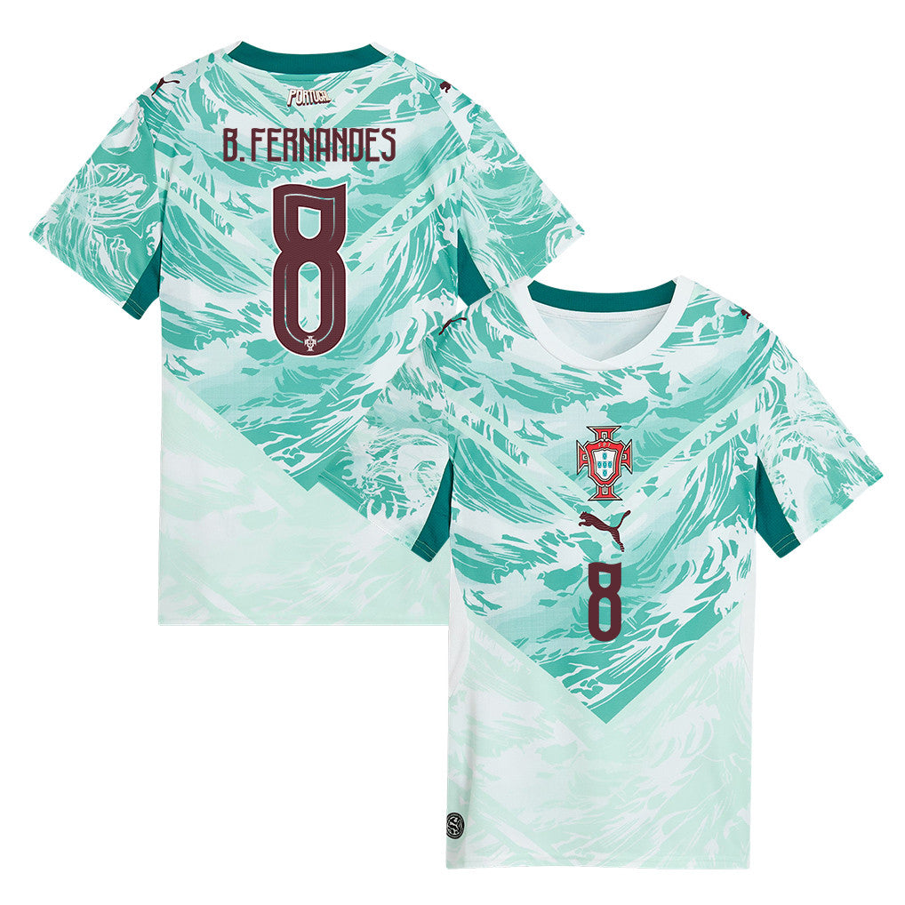 Bruno Fernandes 8 Portugal National Team 2026 Women's Away Jersey - White