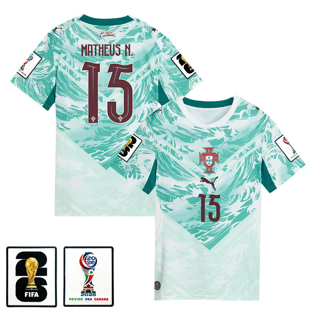 Matheus Nunes 15 Portugal National Team 2026 Women's Away Jersey - White