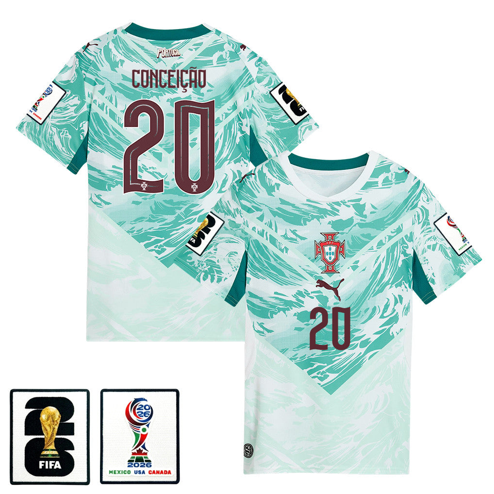 Francisco Conceição 20 Portugal National Team 2026 Women's Away Jersey - White