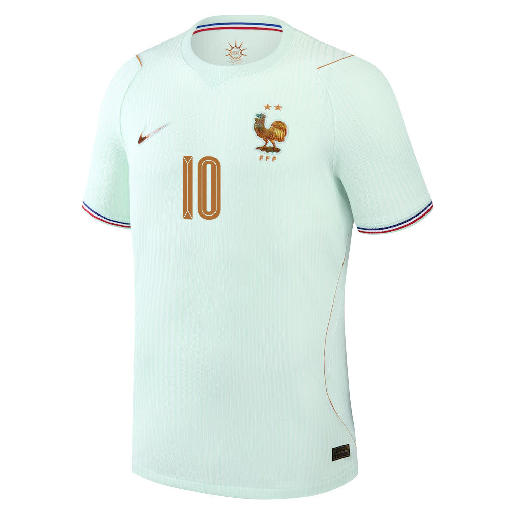 Kylian Mbappé 10 France National Team 2026 Away Jersey - Green, Men