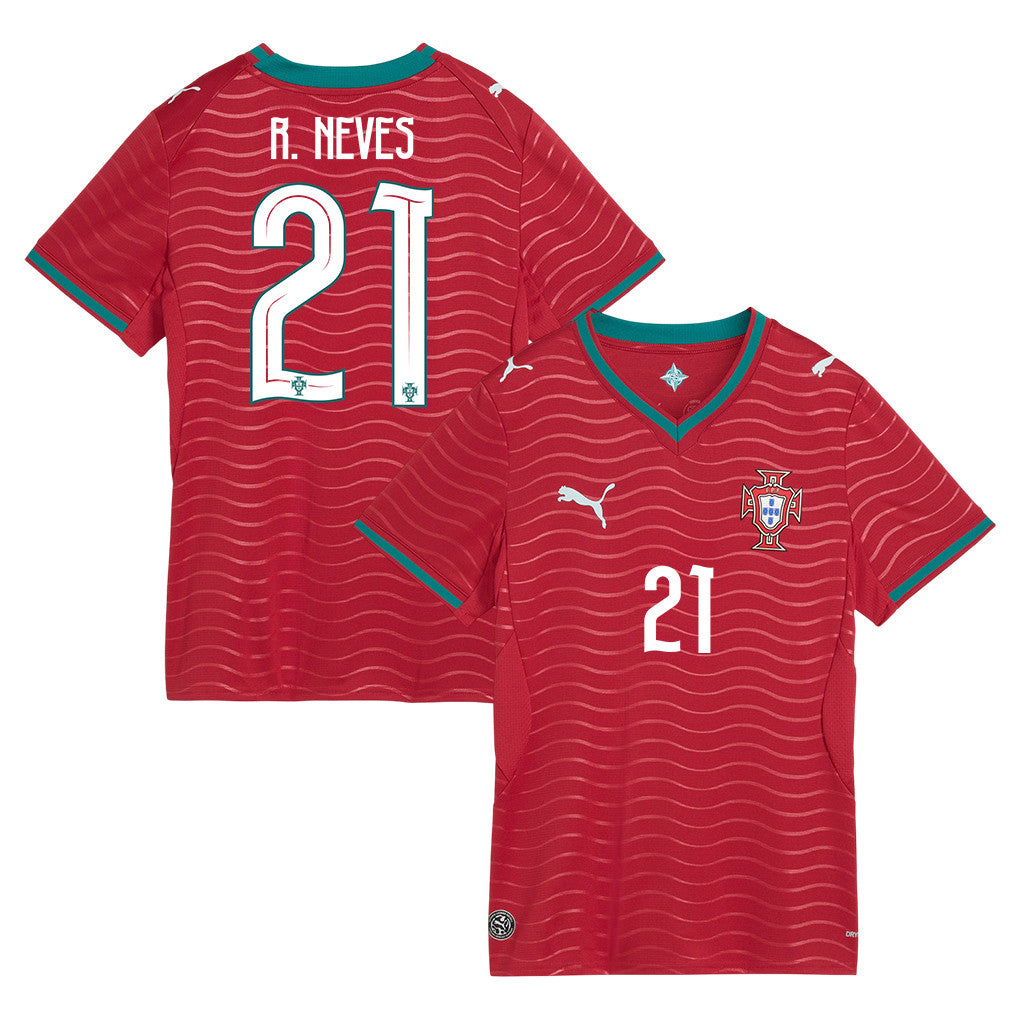 Rúben Neves 21 Women's Portugal National Team 2026 Home Jersey - Red