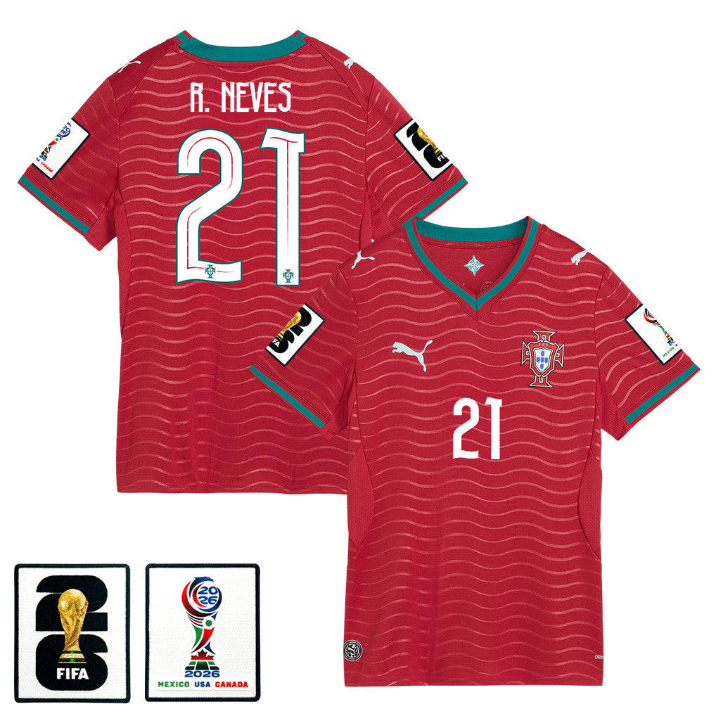 Rúben Neves 21 Women's Portugal National Team 2026 Home Jersey - Red