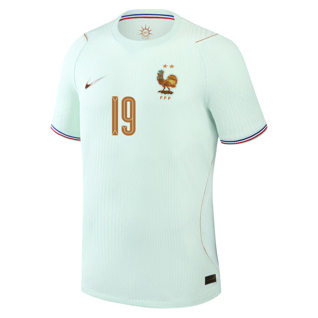 Hugo Ekitike 19 France National Team 2026 Away Jersey - Green, Men