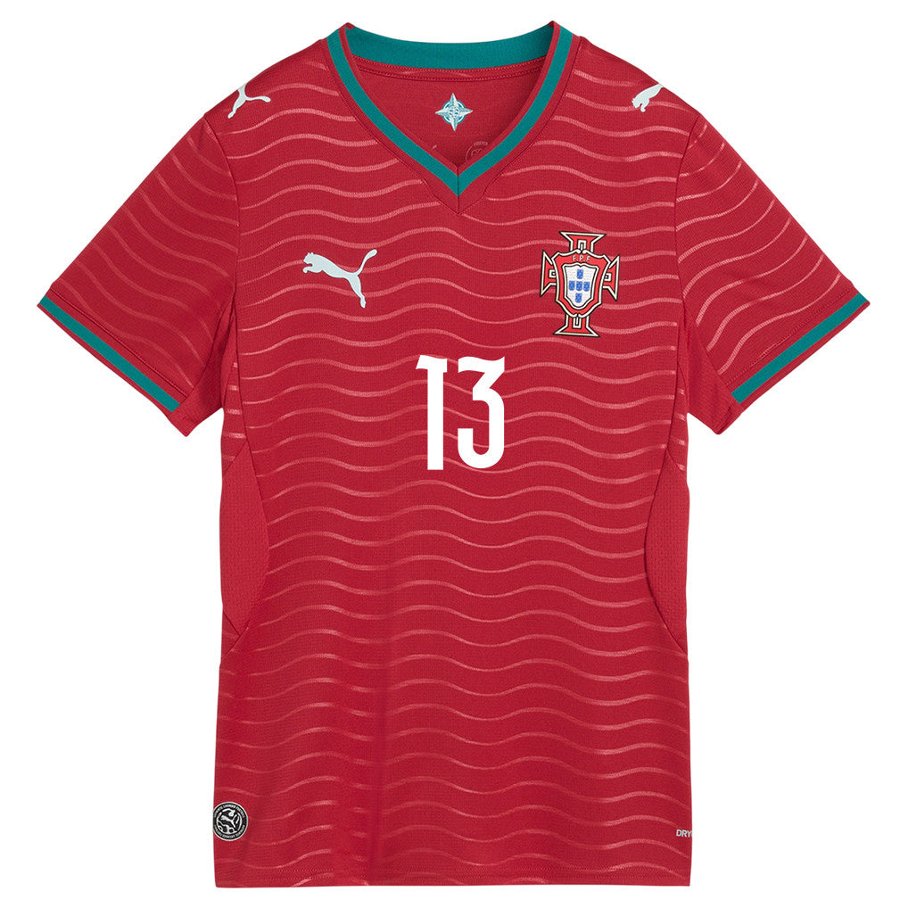 Renato Veiga 13 Women's Portugal National Team 2026 Home Jersey - Red