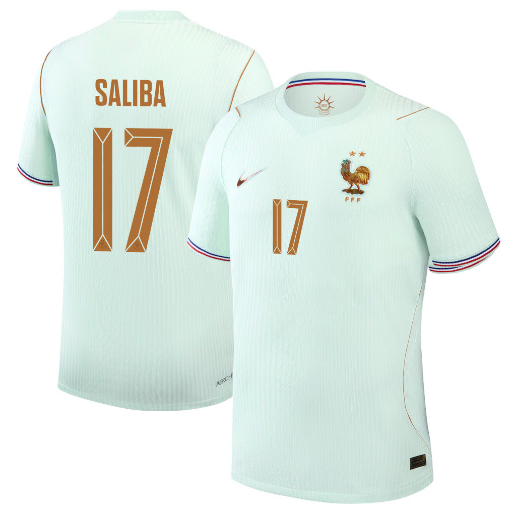 William Saliba 17 France National Team 2026 Away Jersey - Green, Men