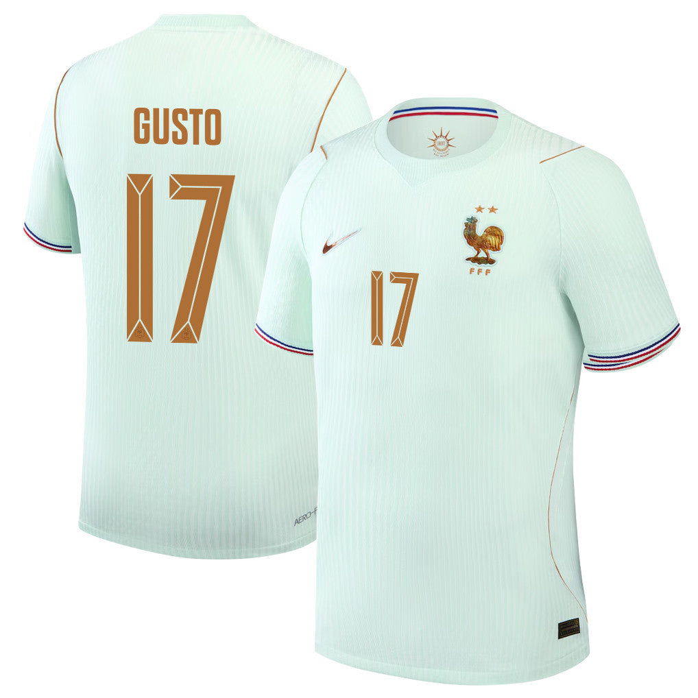 Malo Gusto 17 France National Team 2026 Away Jersey - Green, Men