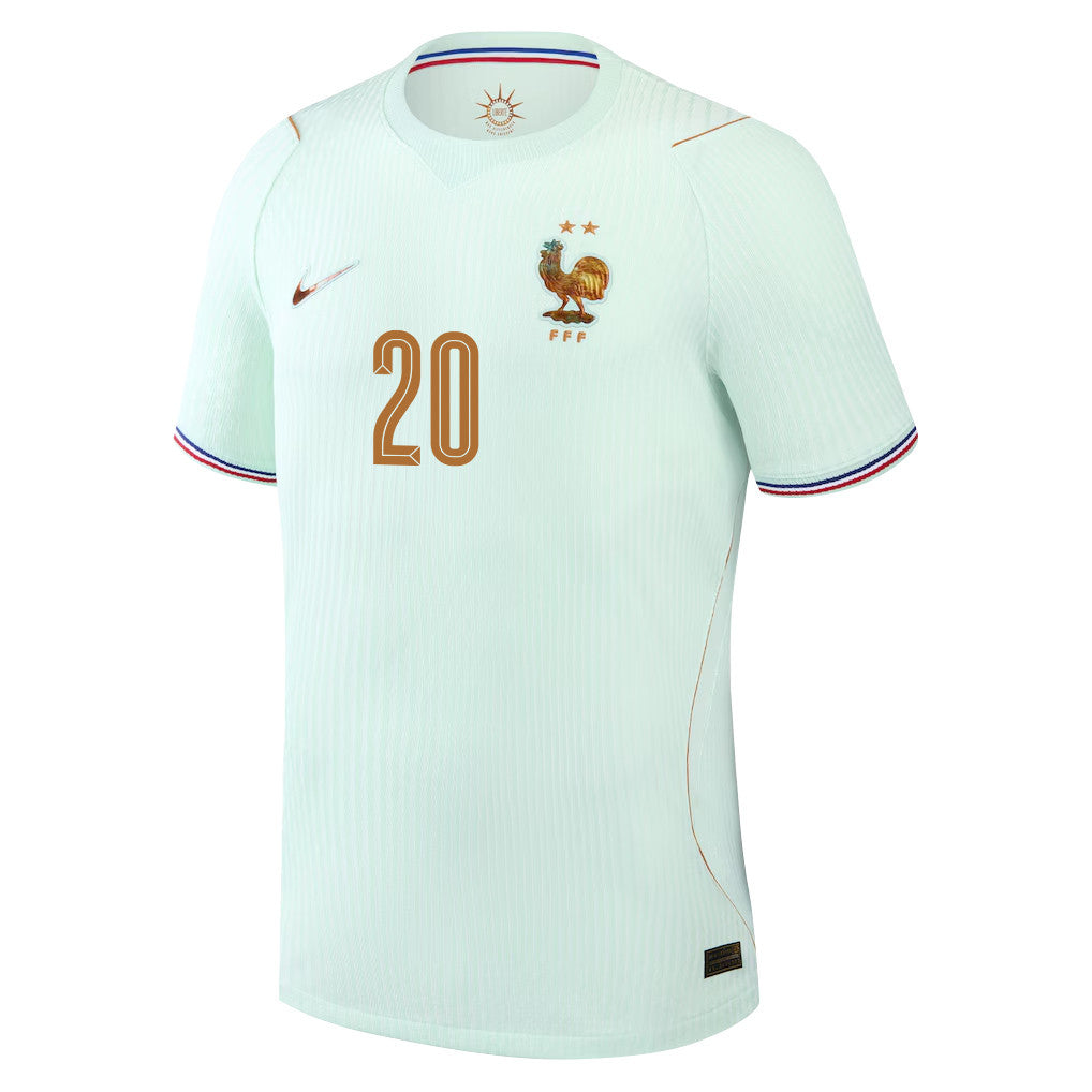 Florian Thauvin 20 France National Team 2026 Away Jersey - Green, Men