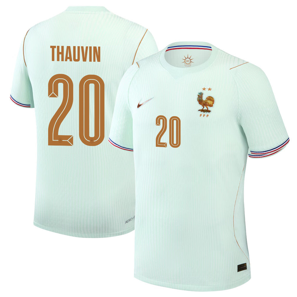 Florian Thauvin 20 France National Team 2026 Away Jersey - Green, Men