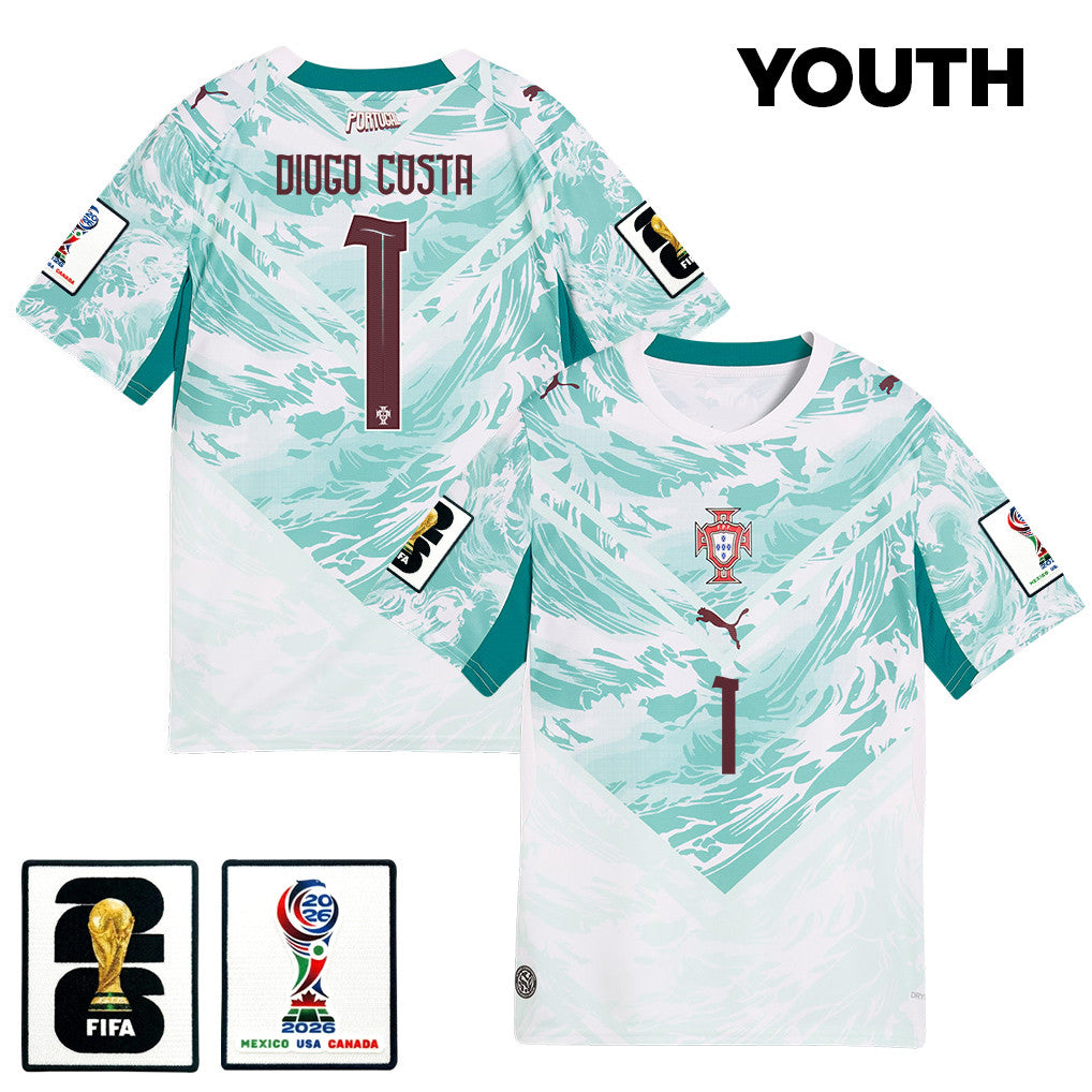 Diogo Costa 1 Youth Portugal National Team 2026 Away Jersey - White