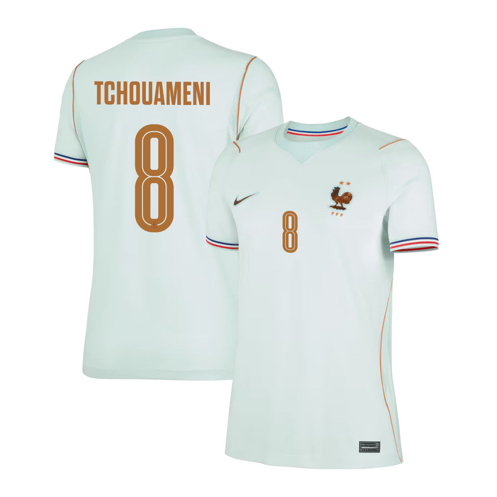 Aurélien Tchouaméni 8 France National Team 2026 Women's Away Jersey - Green