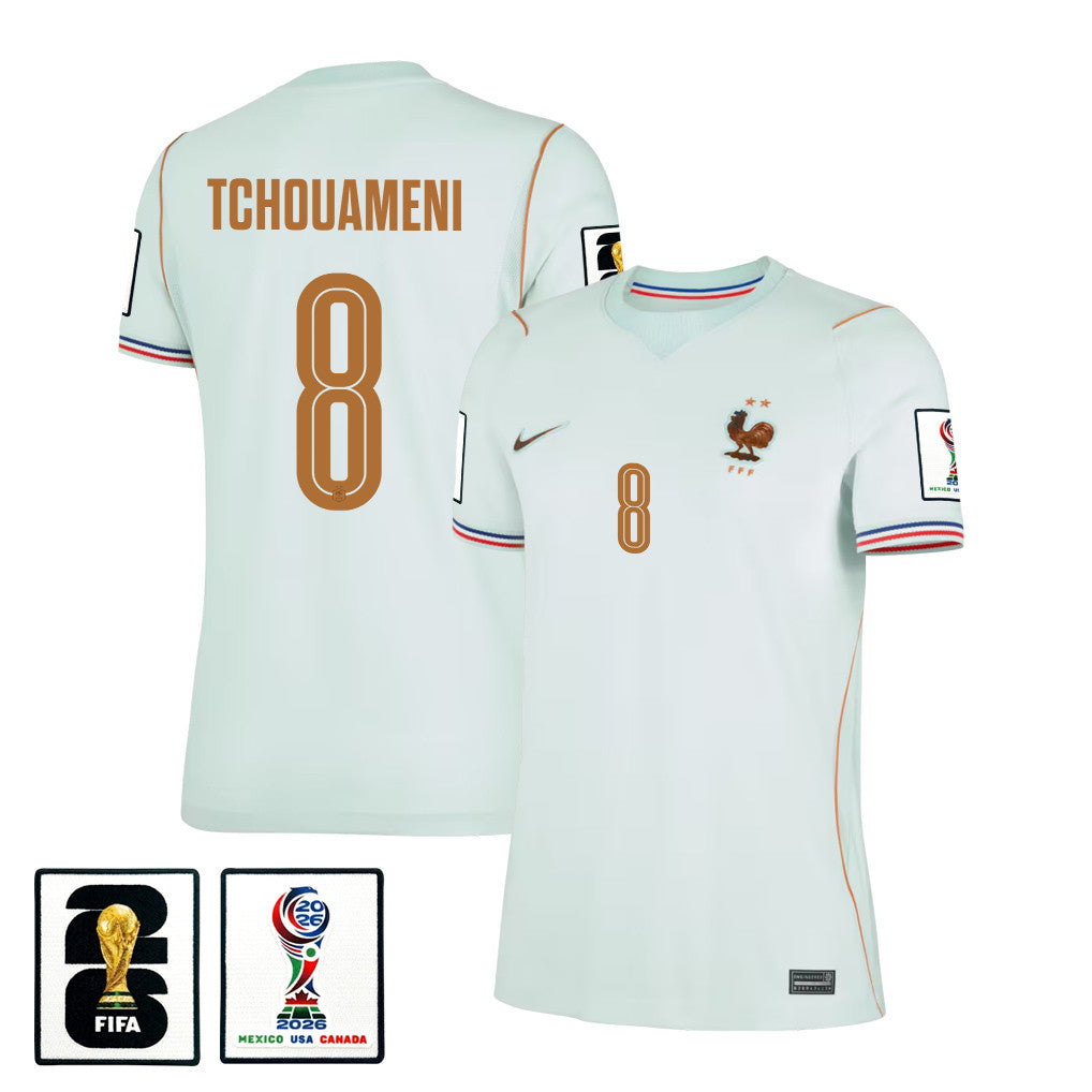 Aurélien Tchouaméni 8 France National Team 2026 Women's Away Jersey - Green