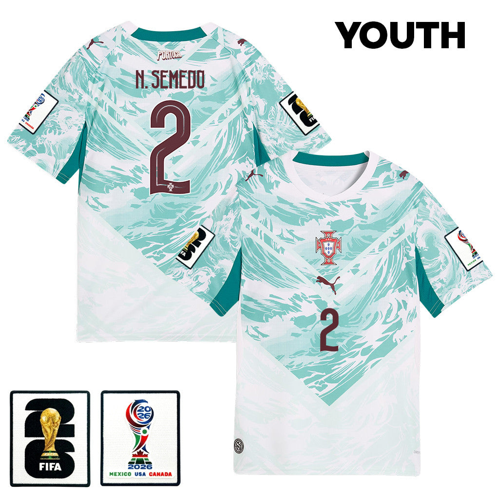 Nélson Semedo 2 Youth Portugal National Team 2026 Away Jersey - White