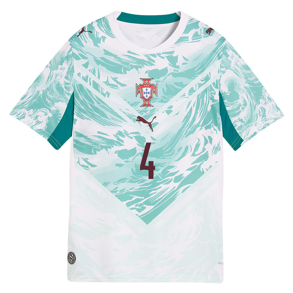 Rúben Dias 4 Youth Portugal National Team 2026 Away Jersey - White