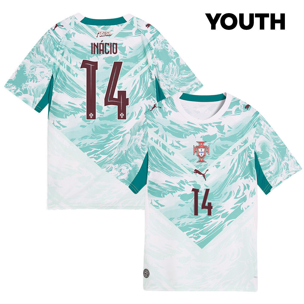 Gonçalo Inácio 14 Youth Portugal National Team 2026 Away Jersey - White