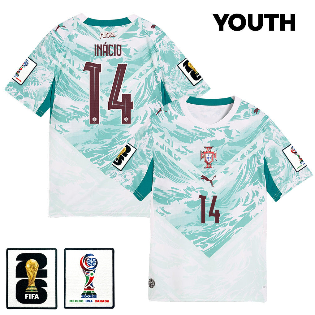 Gonçalo Inácio 14 Youth Portugal National Team 2026 Away Jersey - White