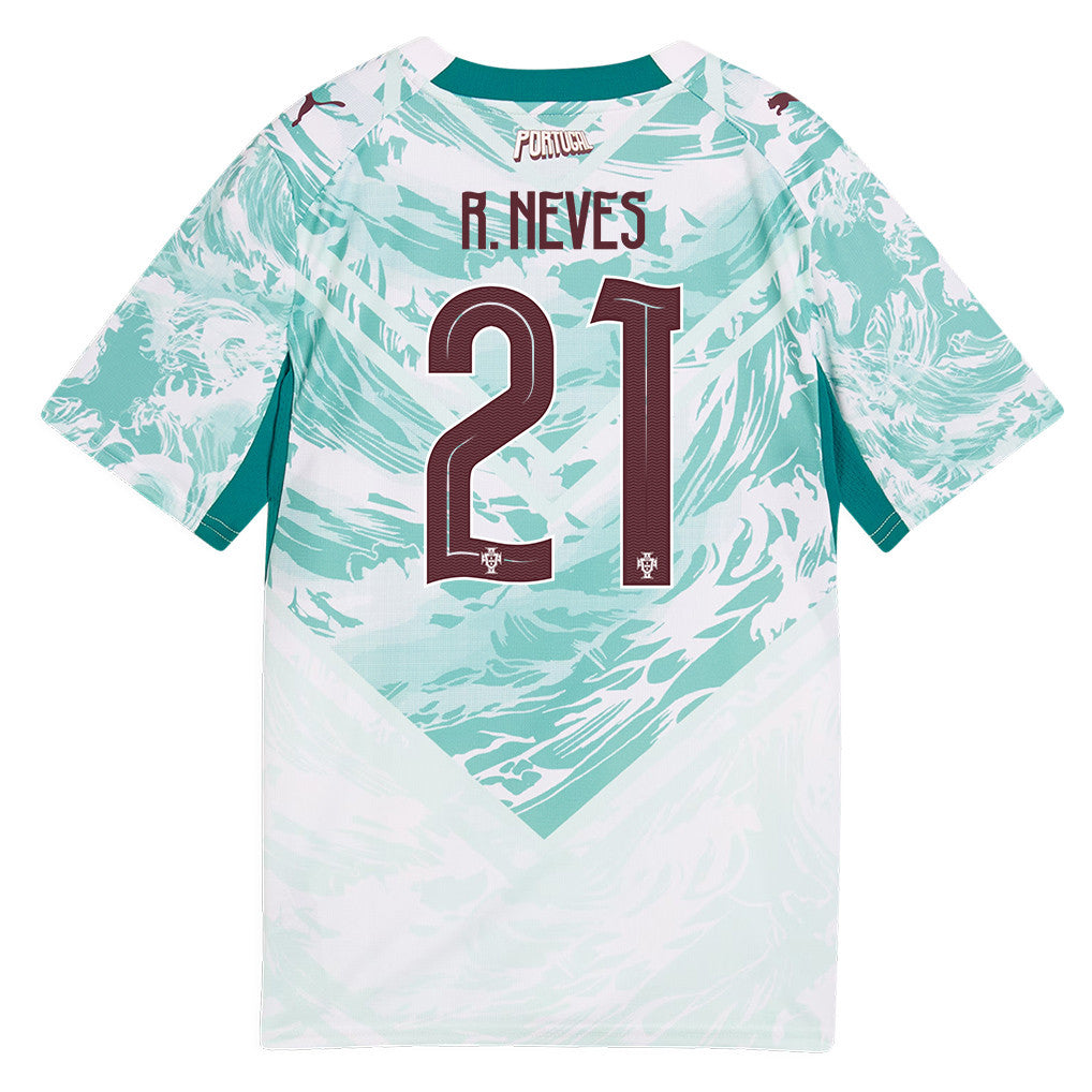 Rúben Neves 21 Youth Portugal National Team 2026 Away Jersey - White