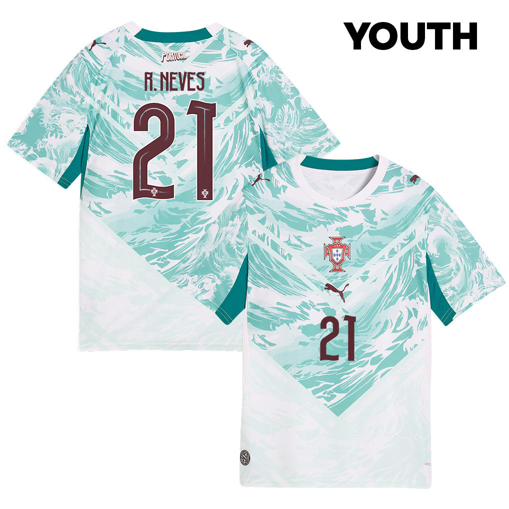 Rúben Neves 21 Youth Portugal National Team 2026 Away Jersey - White