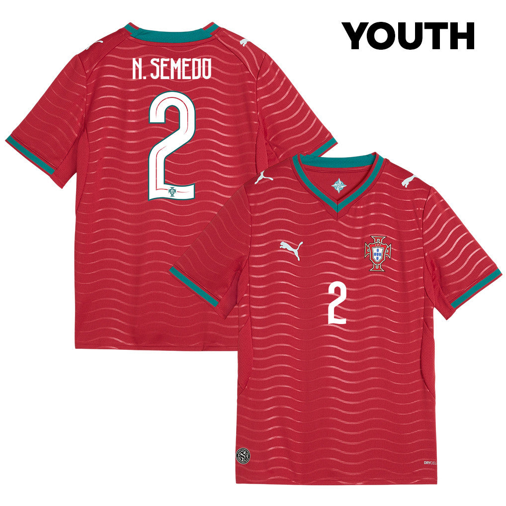 Nélson Semedo 2 Youth Portugal National Team 2026 Home Jersey - Red