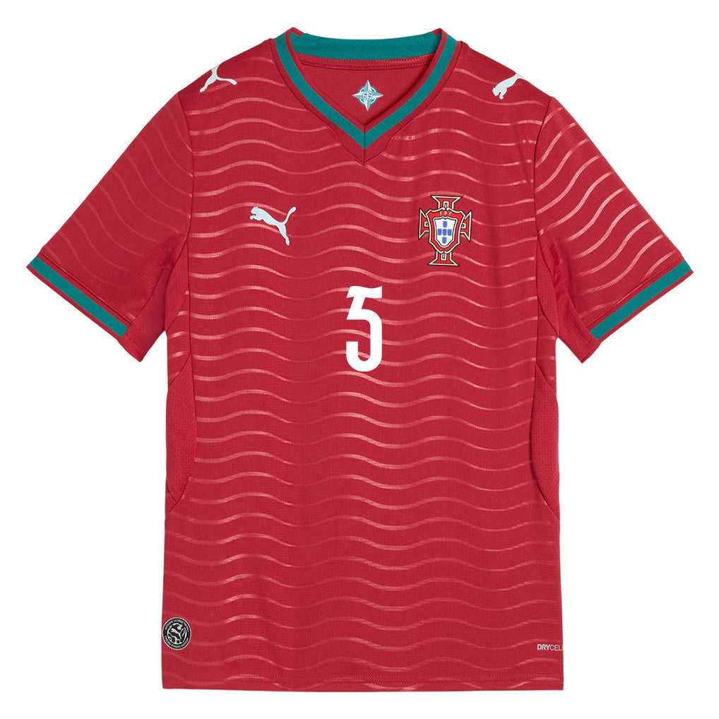 Diogo Dalot 5 Youth Portugal National Team 2026 Home Jersey - Red