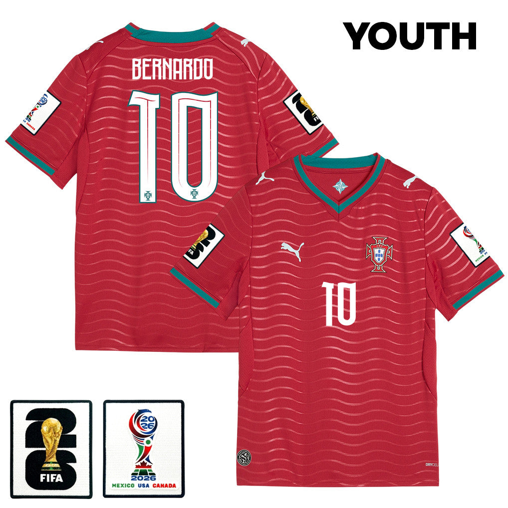 Bernardo Silva 10 Youth Portugal National Team 2026 Home Jersey - Red