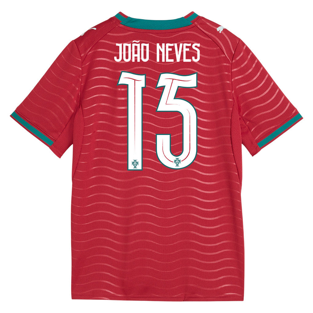 João Neves 15 Youth Portugal National Team 2026 Home Jersey - Red