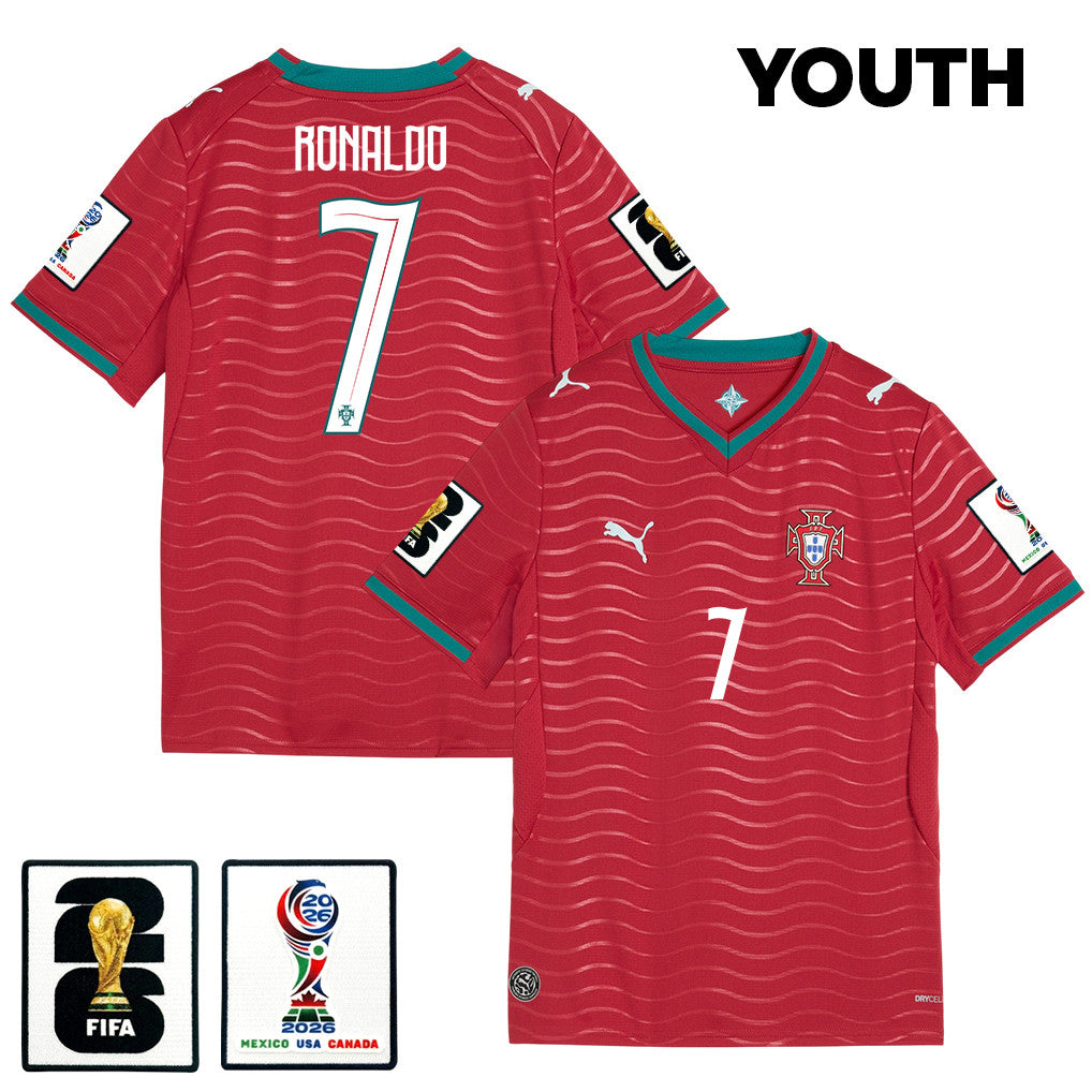 Cristiano Ronaldo 7 Youth Portugal National Team 2026 Home Jersey - Red