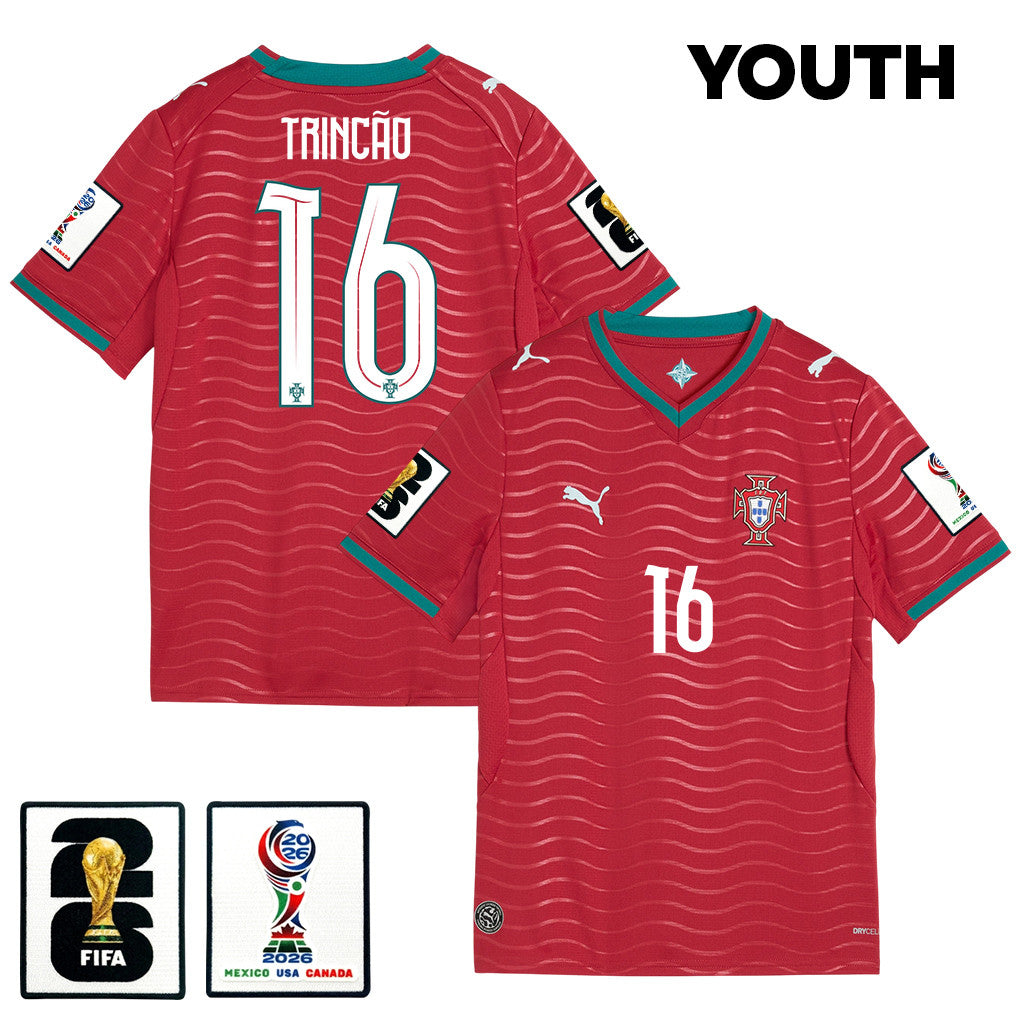 Francisco Trincão 16 Youth Portugal National Team 2026 Home Jersey - Red