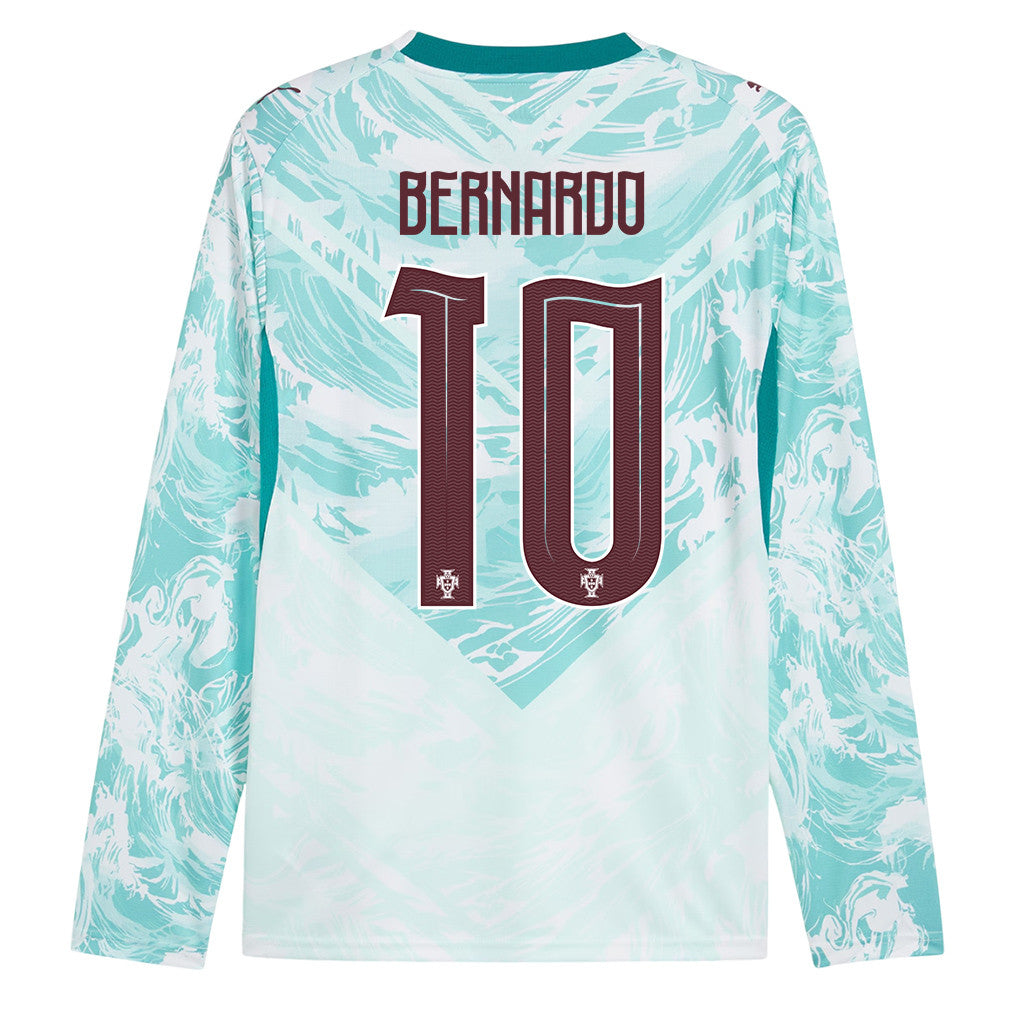 Bernardo Silva 10 Portugal National Team 2026 Away Long Sleeve Jersey - White