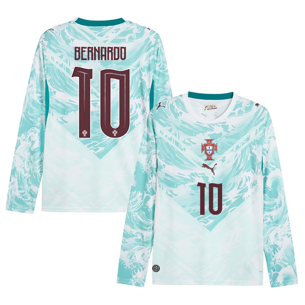 Bernardo Silva 10 Portugal National Team 2026 Away Long Sleeve Jersey - White