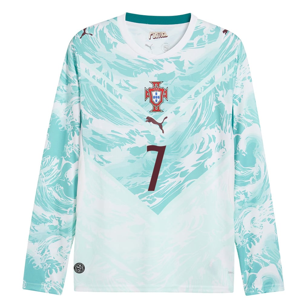 Cristiano Ronaldo 7 Portugal National Team 2026 Away Long Sleeve Jersey - White