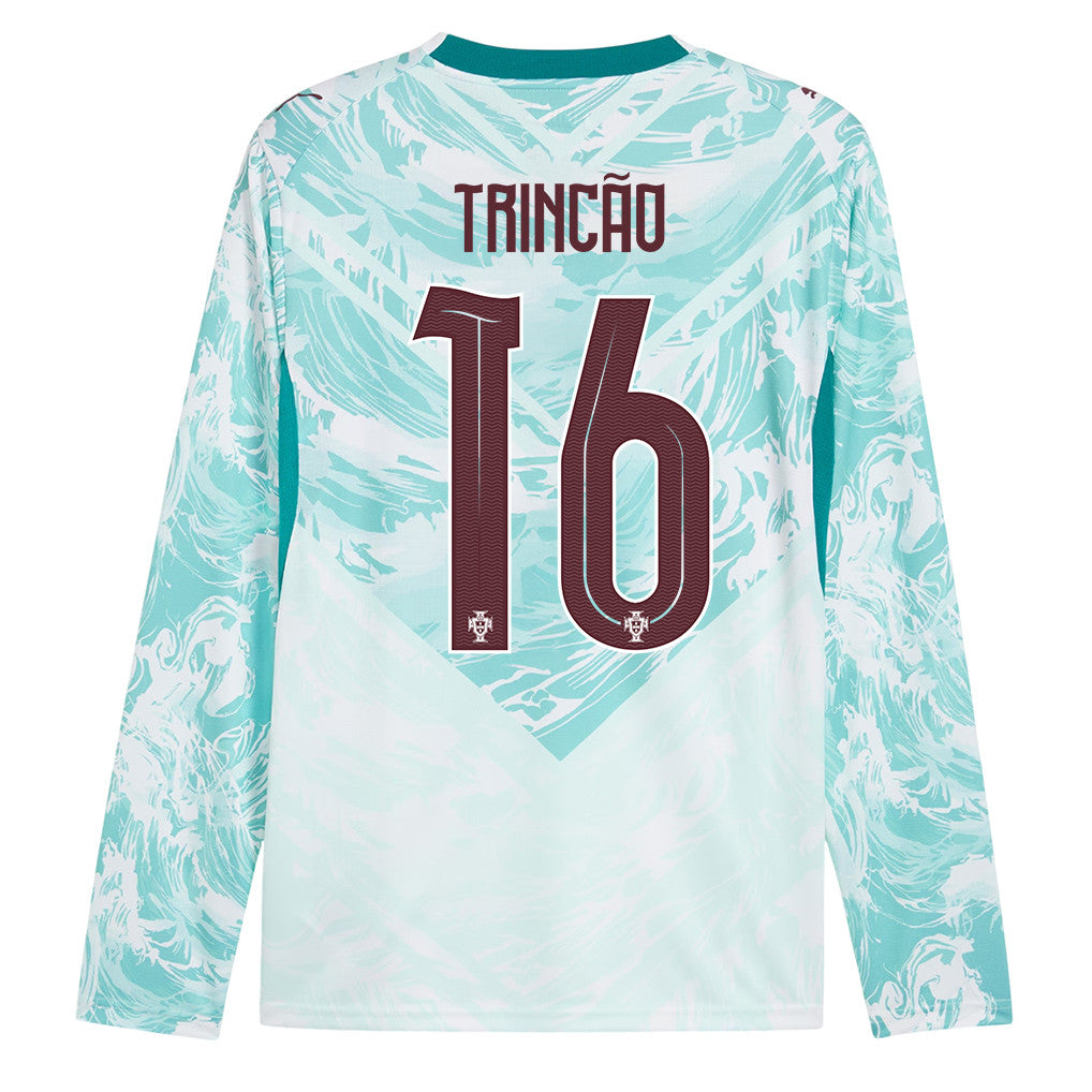 Francisco Trincão 16 Portugal National Team 2026 Away Long Sleeve Jersey - White