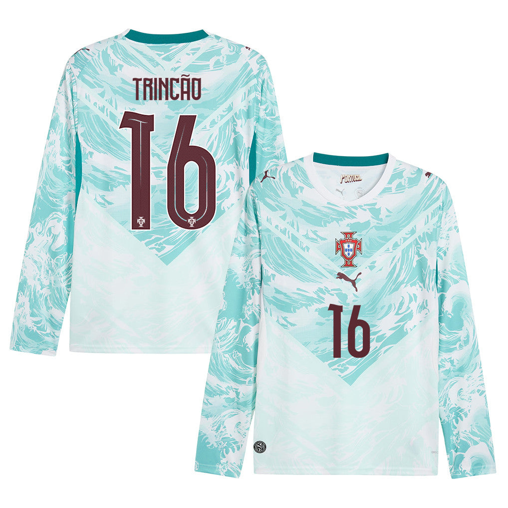 Francisco Trincão 16 Portugal National Team 2026 Away Long Sleeve Jersey - White
