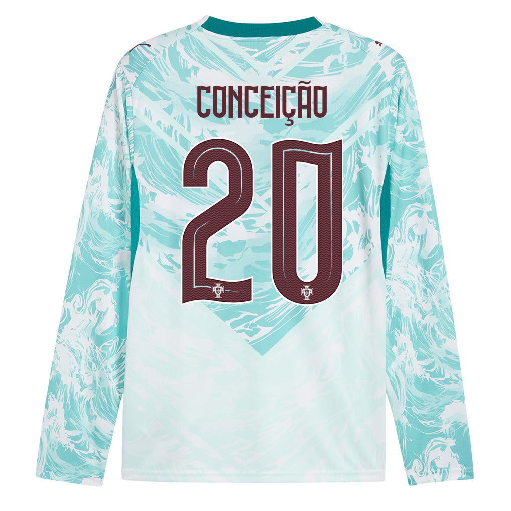Francisco Conceição 20 Portugal National Team 2026 Away Long Sleeve Jersey - White