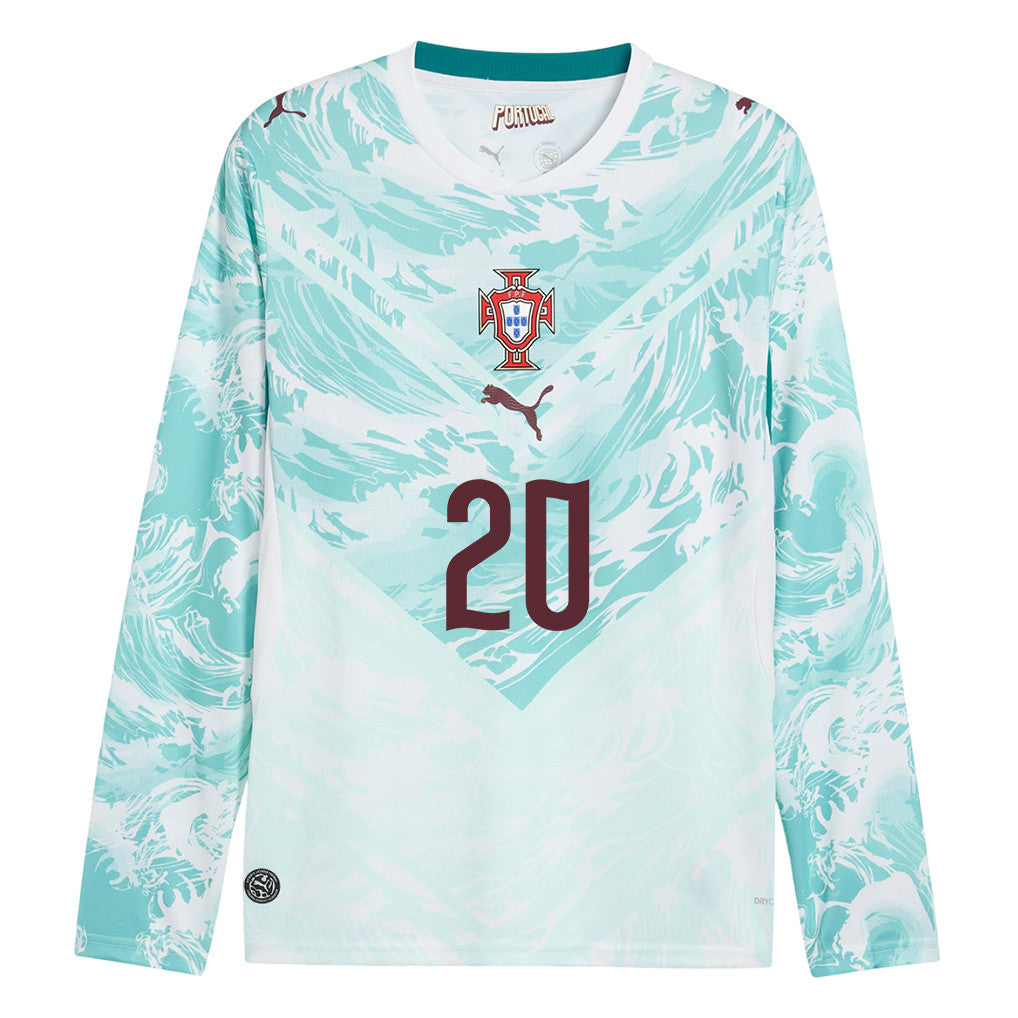Francisco Conceição 20 Portugal National Team 2026 Away Long Sleeve Jersey - White