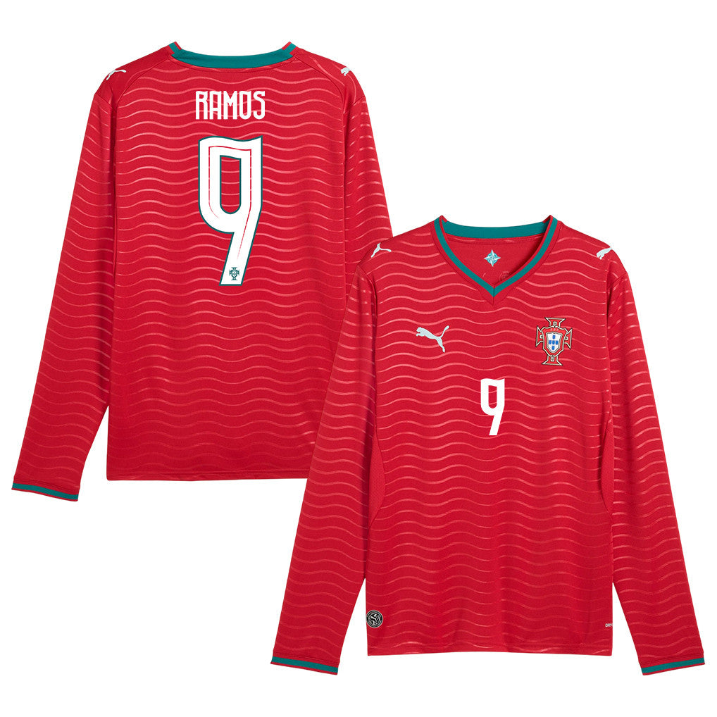 Gonçalo Ramos 9 Portugal National Team 2026 Home Long Sleeve Jersey - Red