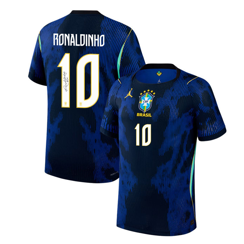 Ronaldinho 10 Legend Signature Brazil National Team 2026 Away Jersey - Blue, Men