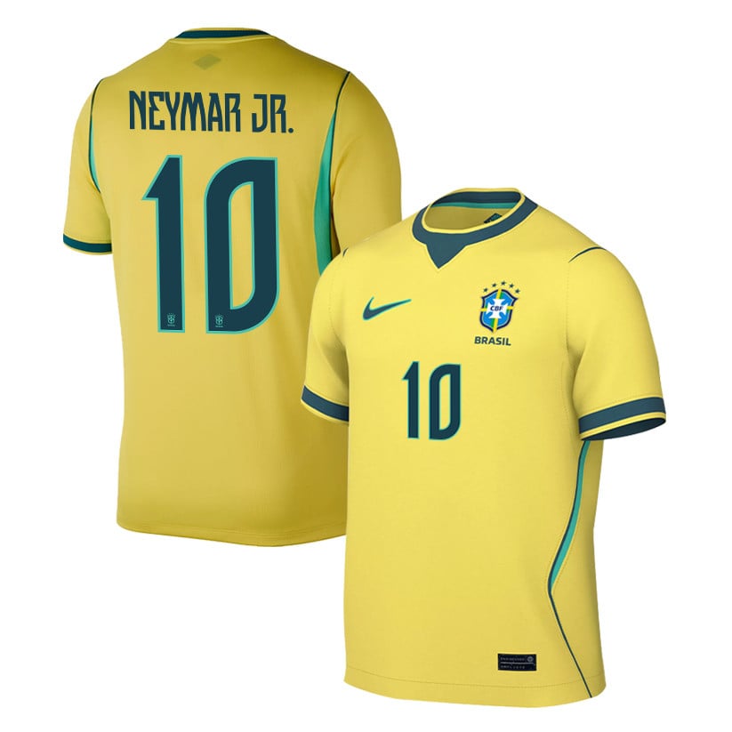 Neymar 10 Brazil National Team 2026 Home Jersey - Yellow, Men