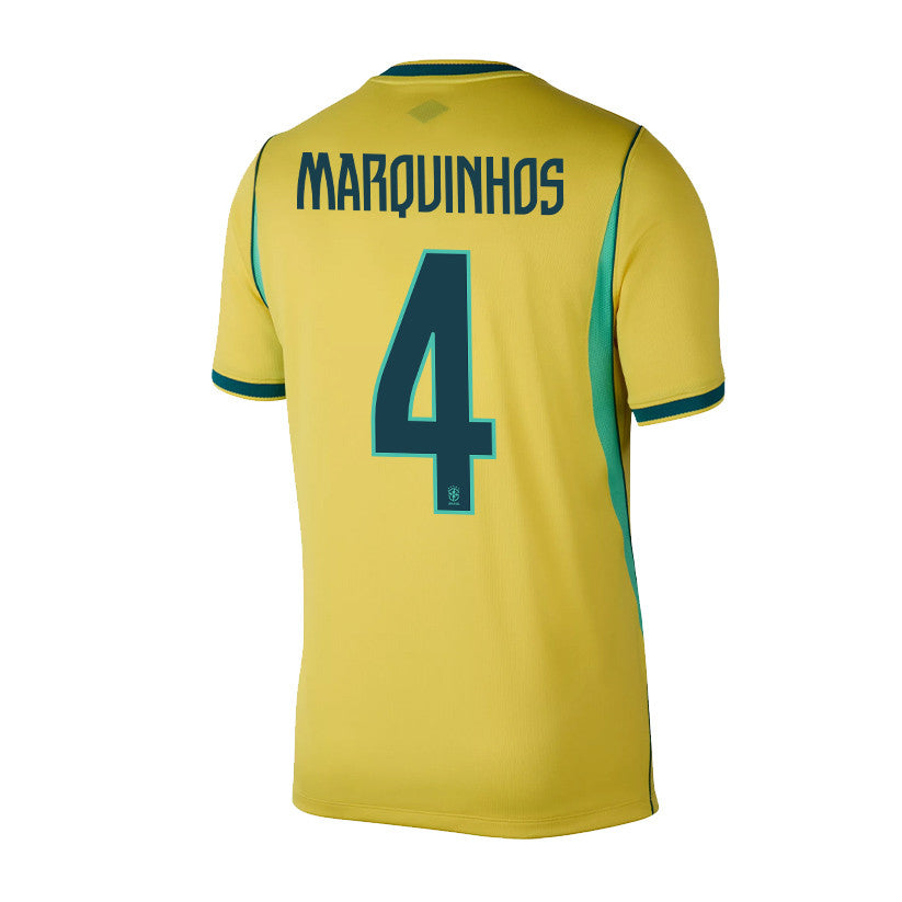 Marquinhos 4 Brazil National Team 2026 Home Jersey - Yellow, Men