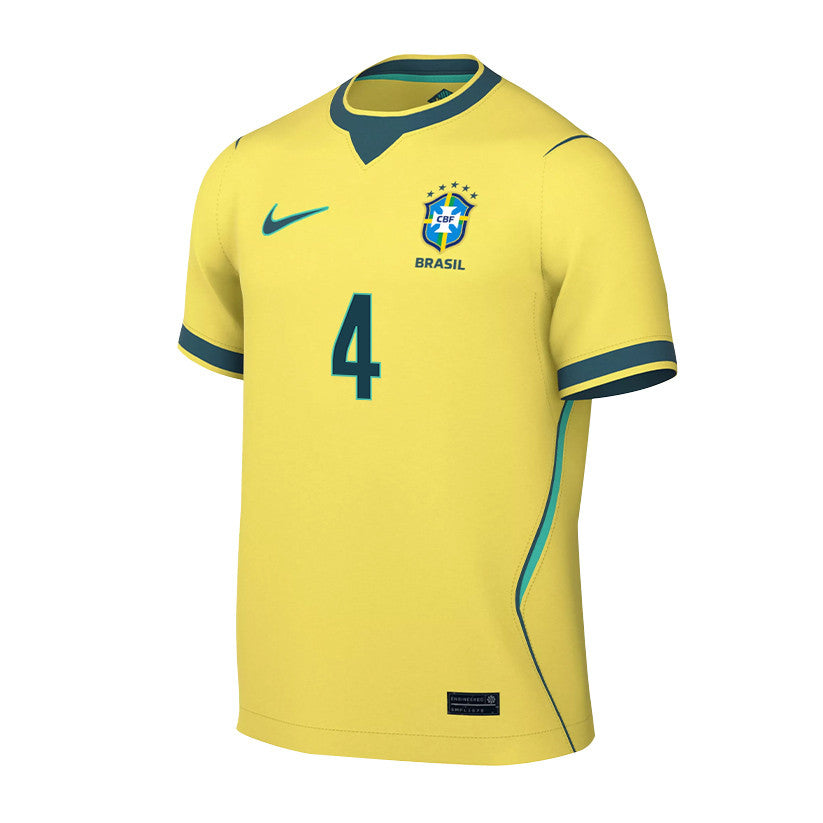 Marquinhos 4 Brazil National Team 2026 Home Jersey - Yellow, Men