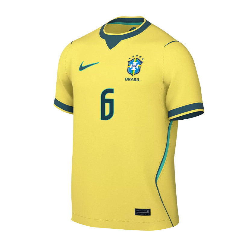 Luciano Juba 6 Brazil National Team 2026 Home Jersey - Yellow, Men