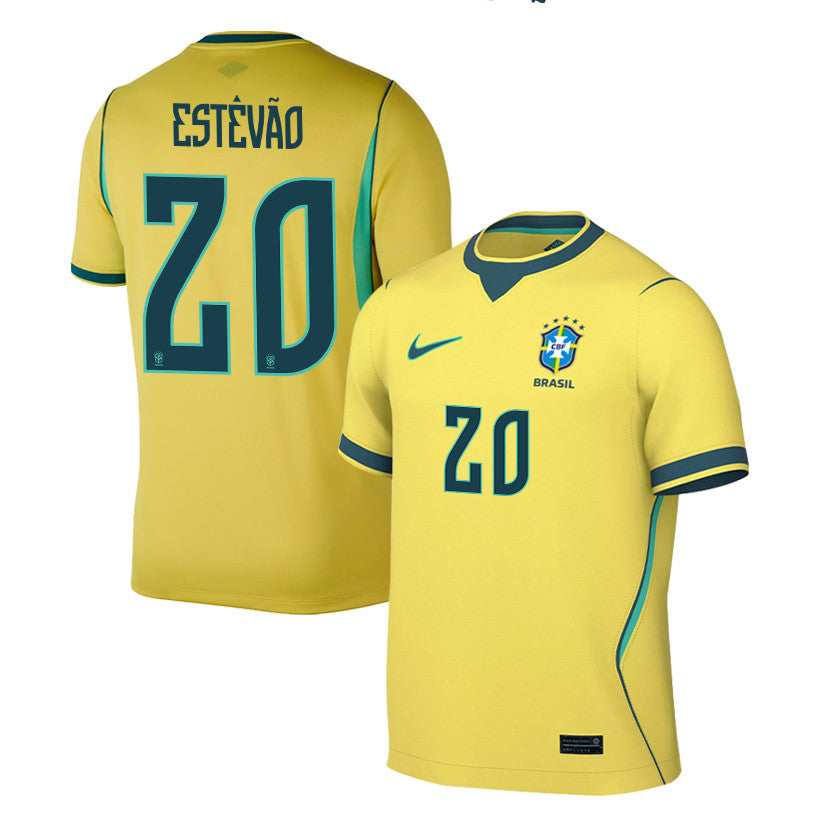 Estêvão 20 Brazil National Team 2026 Home Jersey - Yellow, Men