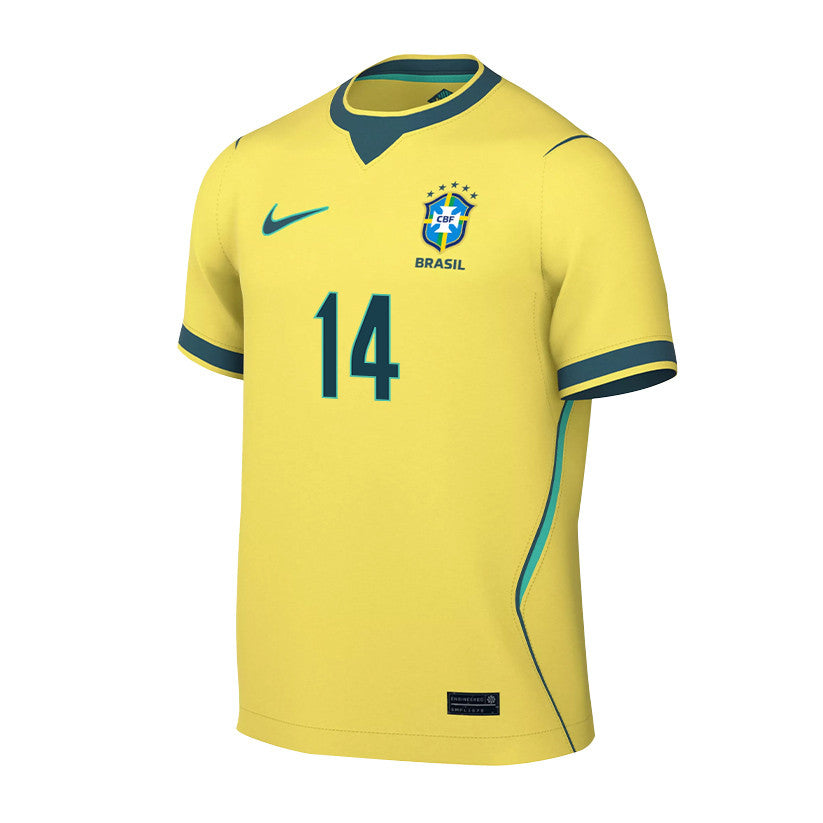 Gabriel Magalhães 14 Brazil National Team 2026 Home Jersey - Yellow, Men