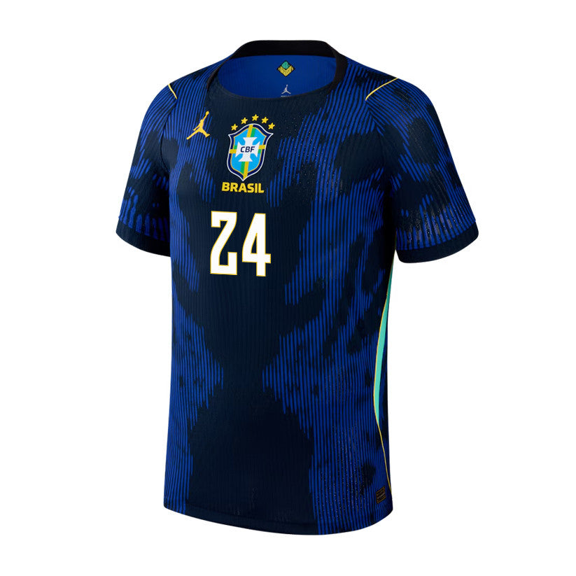 Gleison Bremer 24 Brazil National Team 2026 Away Jersey - Blue, Men