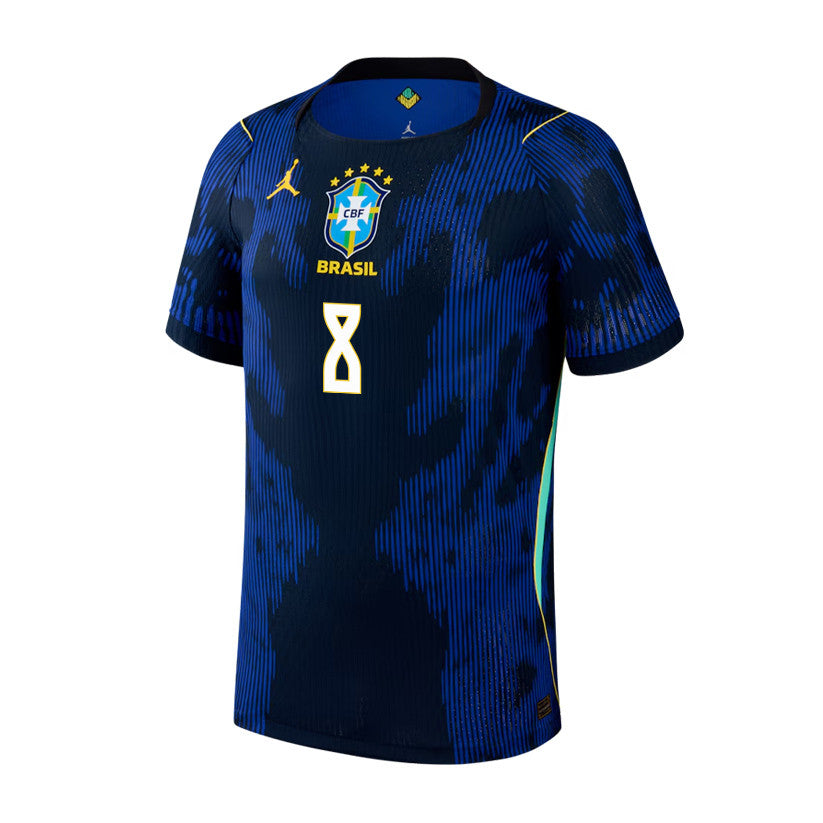 Bruno Guimarães 8 Brazil National Team 2026 Away Jersey - Blue, Men