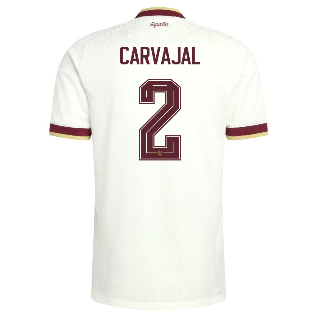 Dani Carvajal 2 Spain National Team 2026 Away Jersey - White, Men