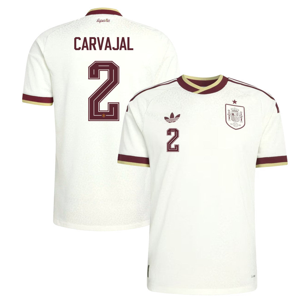 Dani Carvajal 2 Spain National Team 2026 Away Jersey - White, Men