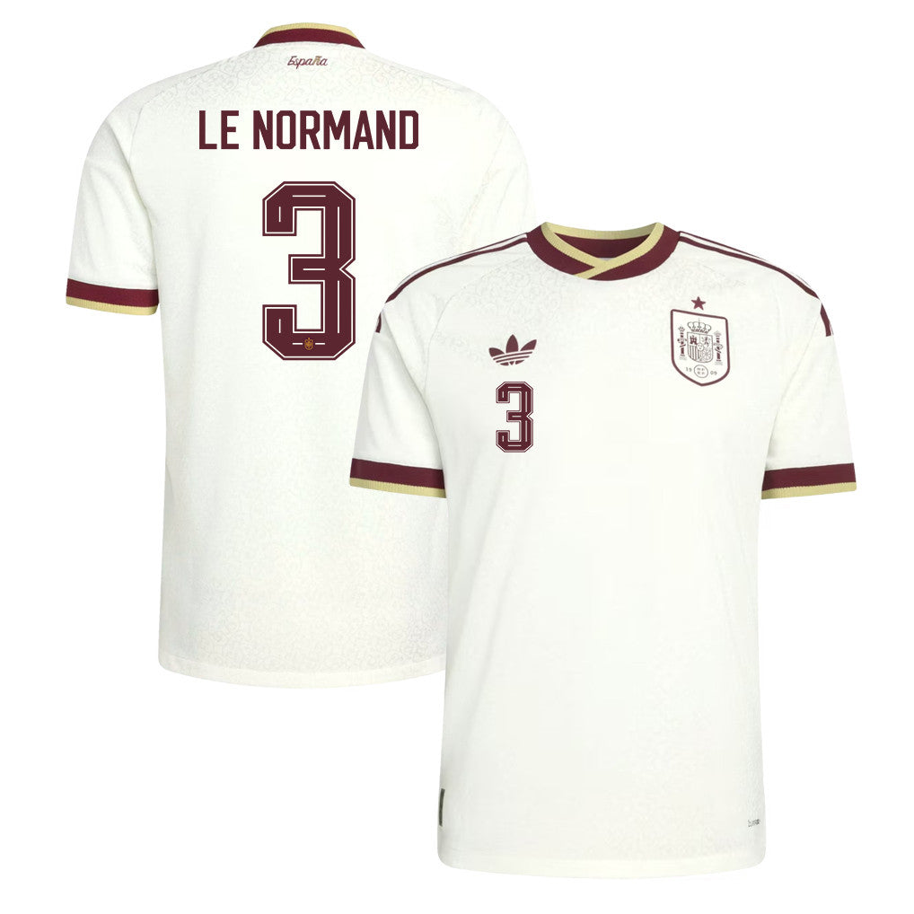 Robin Le Normand 3 Spain National Team 2026 Away Jersey - White, Men